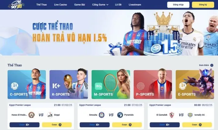 Sky88 là một trong top nhà cái cá cược hàng đầu hiện nay